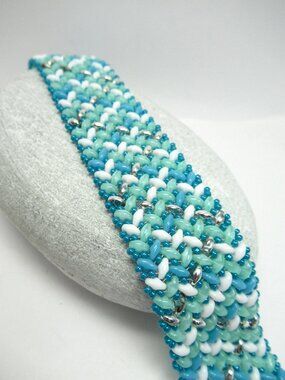 Handwoven superduo bracelet